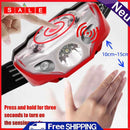 XPE LED 3-Speed Wave Induction Headlights for Camping, Hiking, On