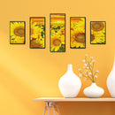 5D DIY Full Square Drill Diamond Painting 5 Panel Sunflower Mosaic Handmade