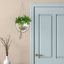 Boho Mirror Ball Hanging Flower Pot Hanger Basket Home Garden Decor (15cm) Newly