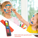 12 Colors Solid Watercolor Paint Set Kids Art Drawing Water Color Pigment Newly