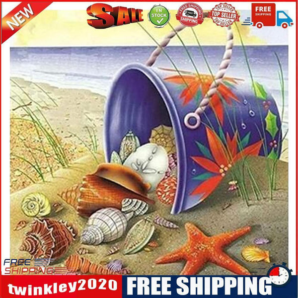 Shell Sea-star Frameless DIY Oil Paint by Numbers Kit Hand Painted Artwork