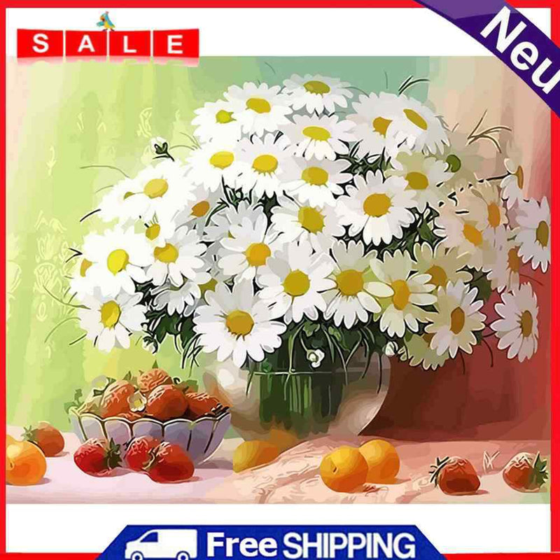 DIY Digital Painting By Numbers Flower Canvas Picture Wall Art Decoration Gift
