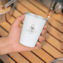 Stainless Steel Camping Cup Outdoor Travel Coffee Beer Drinks Mugs (White)