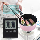 Thin LCD Digital Screen Kitchen Timer Cooking Countdown Alarm Clock (Black)