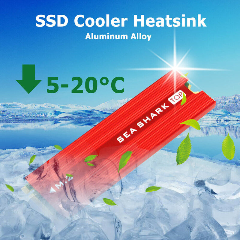 M.2 NGFF/NVMe SSD Cooler Heatsink Aluminum Alloy HDD Thermal Cooling Pad Newly