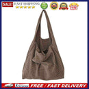 Leisure Women Plaid Printed Canvas Large Capacity Shoulder Underarm Shopping Bag