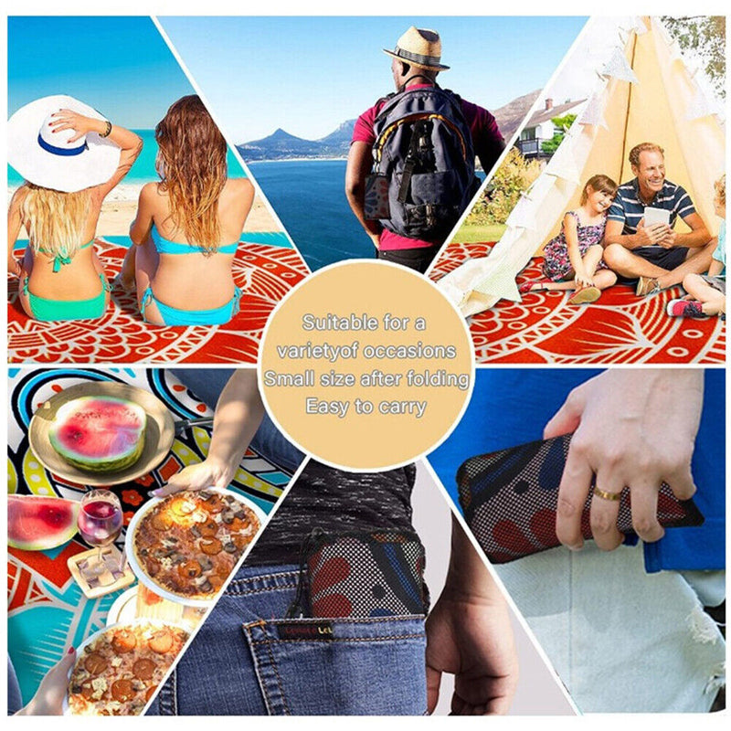 Waterproof Beach Blanket Portable Outdoor Hiking Picnic Camping Playing Mat
