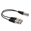 XLR 3 Pin Male to 2 XLR Female Connector Microphone Extension Cable Cord S Newly