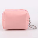 Leather Women Cute Cartoon Emotion Coin Holder Purses Mini Clutch (Pink)