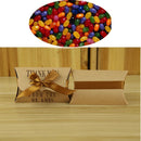 Wedding Favor Present Romantic Classic Kraft Paper Gift Candy Box Pillow Shape