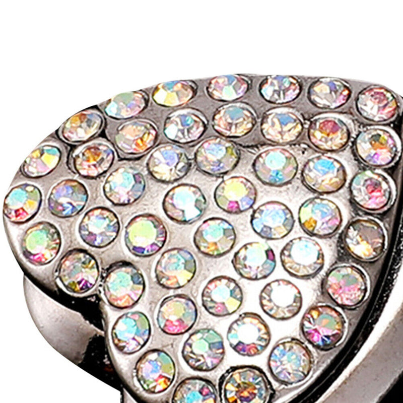 Love Heart Rhinestone Adhesive Car Hook Organizer Storage Hanger Car Indoor