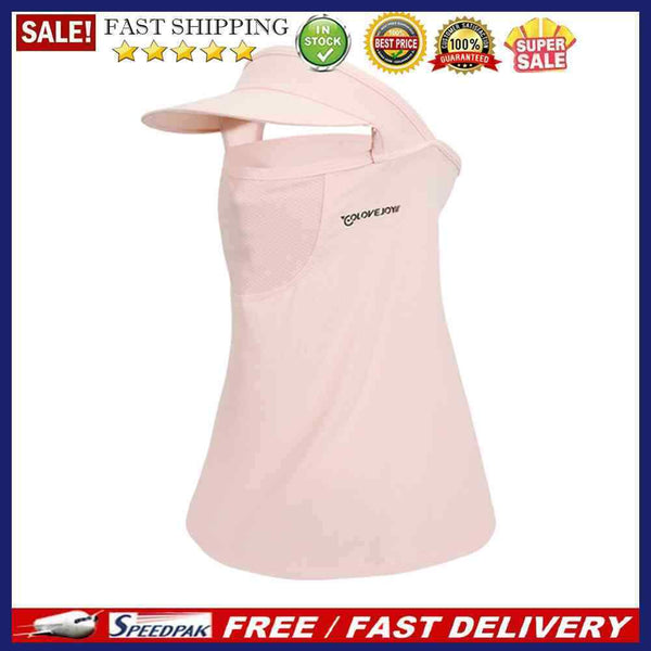 Golf Sun Visor Hat UPF 50+ Ice Silk Face Cover Neck Gaiter for Outdoor Sport