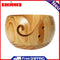 Handmade Knitting Wool Crocheted Organizer Bowls Round Wooden Yarn Storage Bowl