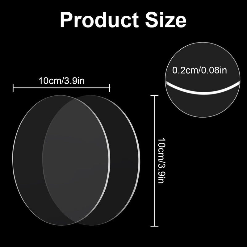 DIY Thick Smooth Crafts Clear Acrylic Sheet Transparent Round Shape Circle