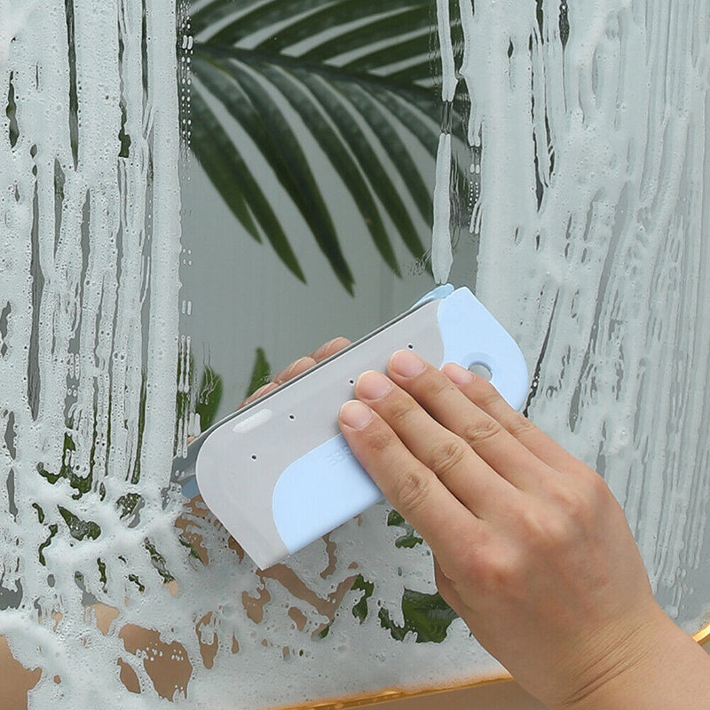 Glass Wiper Scraper Window Cleaning Brush Home Kitchen Bathroom Mirror Cleaner