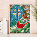 5D DIY Cross Luminous Diamond Painting Full Round Drill Mosaic Picture Wall A