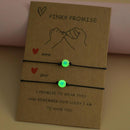 2Pcs/Set Luminous Bracelets Love Lucky Beads Friendship Couple Bracelet Adjusta`