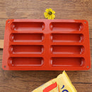 Long Strip Finger Biscuit Silicone Mold 8 Holes Oven Cake Mould Bakeware