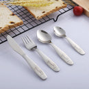 Stainless Steel Spoon Fork Set Kid Cutlery Baby Flatware Children Tableware
