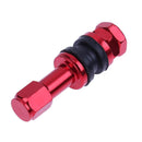 4pcs Car Stainless Steel Clamp-in Tubeless Tyre Tire Wheel Valves (Red)