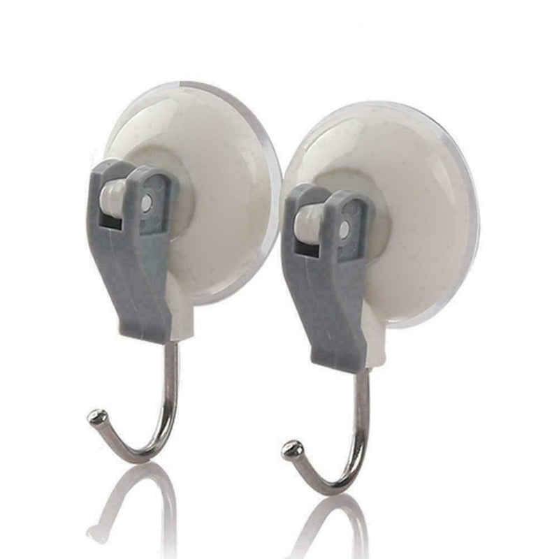 2X Heavy Duty Lever Suction Cup Hooks Bathroom/kitchen Holders Sucker 2KG best