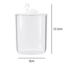 Clear Acrylic Storage Box Cotton Pad Swab Cosmetic Animal Case Washroom (B)