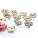 10Pcs/Set Wooden wedding digital table card wedding English alphabet seat card`