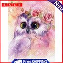 Full Embroidery Printed Pink Owl DIY Cross Stitch Kits 11CT Needlework Set Decor