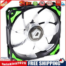 ID-COOLING PL-12025 PC Fan LED 120mm Fan with De-Vibration Rubber (Green)