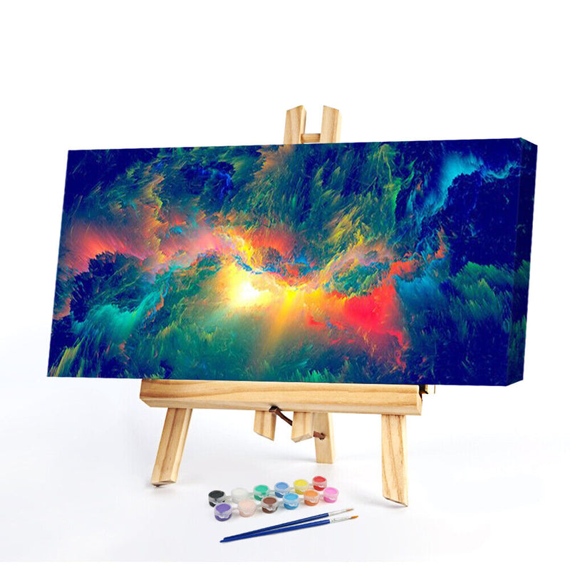 Colorful Cloud Oil Paint By Numbers Kits Hand Painted Wall Craft for Adults Kids