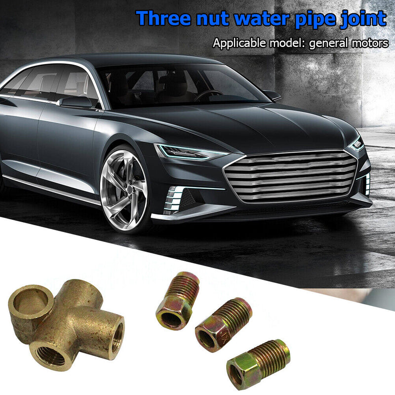 3 Way T Piece Brake Tee 3/16 inch Pipe Metric M10 Union + 3 Male Brake Pipe