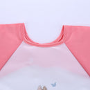 Cartoon Full Sleeve Baby Bib Waterproof Paint Feeding Apron (Orange Rabbit)