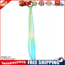 Girls Elastic Wig Rubber Band Rope Ponytail Braider Hair Tie (Lake Blue)