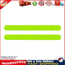2x Car Reflector Stickers Rearview Mirror Reflective Warning Tape (Green) Newly