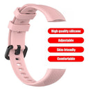 Silicone Wrist Strap Band w/Steel Buckle for Huawei Honor Band 5/4 (Pink)