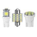 13pcs/set Car Interior LED Light Bulb Kit Festoon Dome License Plate Light