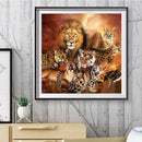 5D DIY Diamond Painting Jungle Animals Full Round Decor Rhinestone Wall Drawing