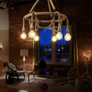 4.92ft Hemp Rope Electric Wire for DIY E27 Bulb Pendant Light (Double Head)