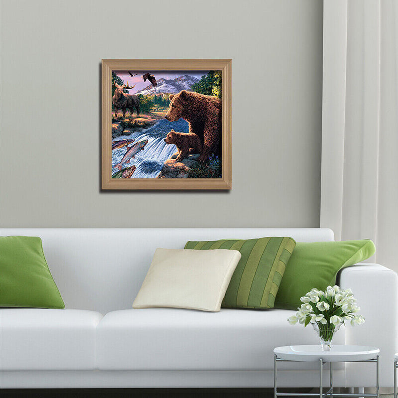 5D DIY Full Drill Diamond Painting Bear  Embroidery Mosaic Craft Kit Decor Newly