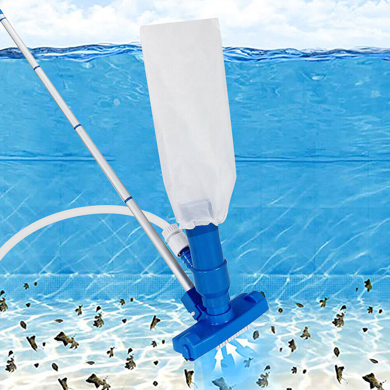 Pool Vacuum Head with Brush Bag Pole for Swimming Pool Spa Pond Fountain Bl