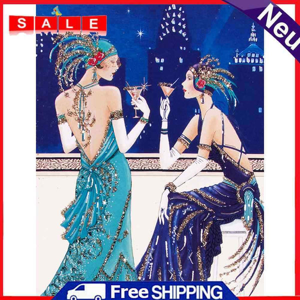 Oil Paint Lady By Numbers Coloring Picture Drawing