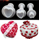 Cookie Baking Tool Fondant Love Heart Cake Decorating Plunger Cutter Mold Mould