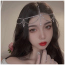 Jewelry Crystal Hair Chain Crystal Rhinestone Water Drop Pattern Head Chain