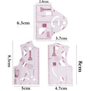 Measuring Ruler Sewing Ruler Quilting Template Kit Clothing Design Ruler