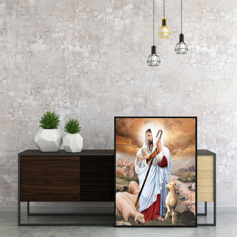 Oil Paint By Numbers Jesus Frameless Picture Craft Kits for Home Decoration