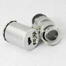 60X Zoom LED Magnification Pocket Microscope Jewelry Magnifier Q9O3 R5O6 M5K7