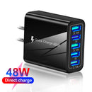 5 USB Port Mobile Phone Charger Adapter Home Outdoor Power Supply Head Accessory