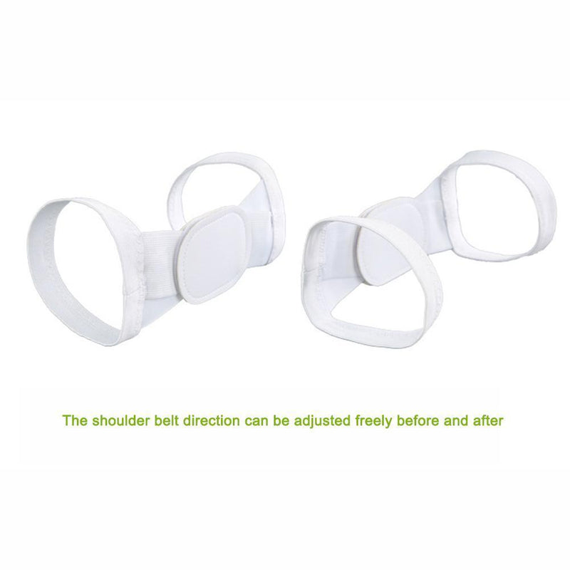 Adjustable Clavicle Posture Corrector Back Brace Lumbar Support (White)