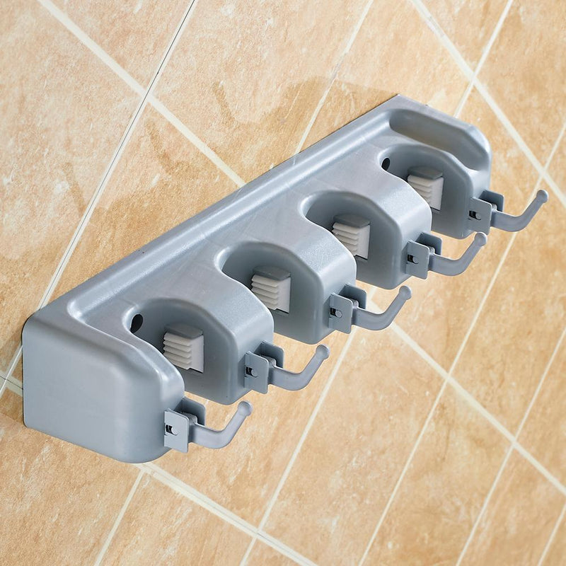 Wall Mounted Mop Brush Broom Hanger Storage Rack Kitchen Organizer(4 Racks)