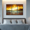 Canvas Paint By Numbers Seaside Sunset 3 Panel Oil Hand Painted Home Drawing Kit